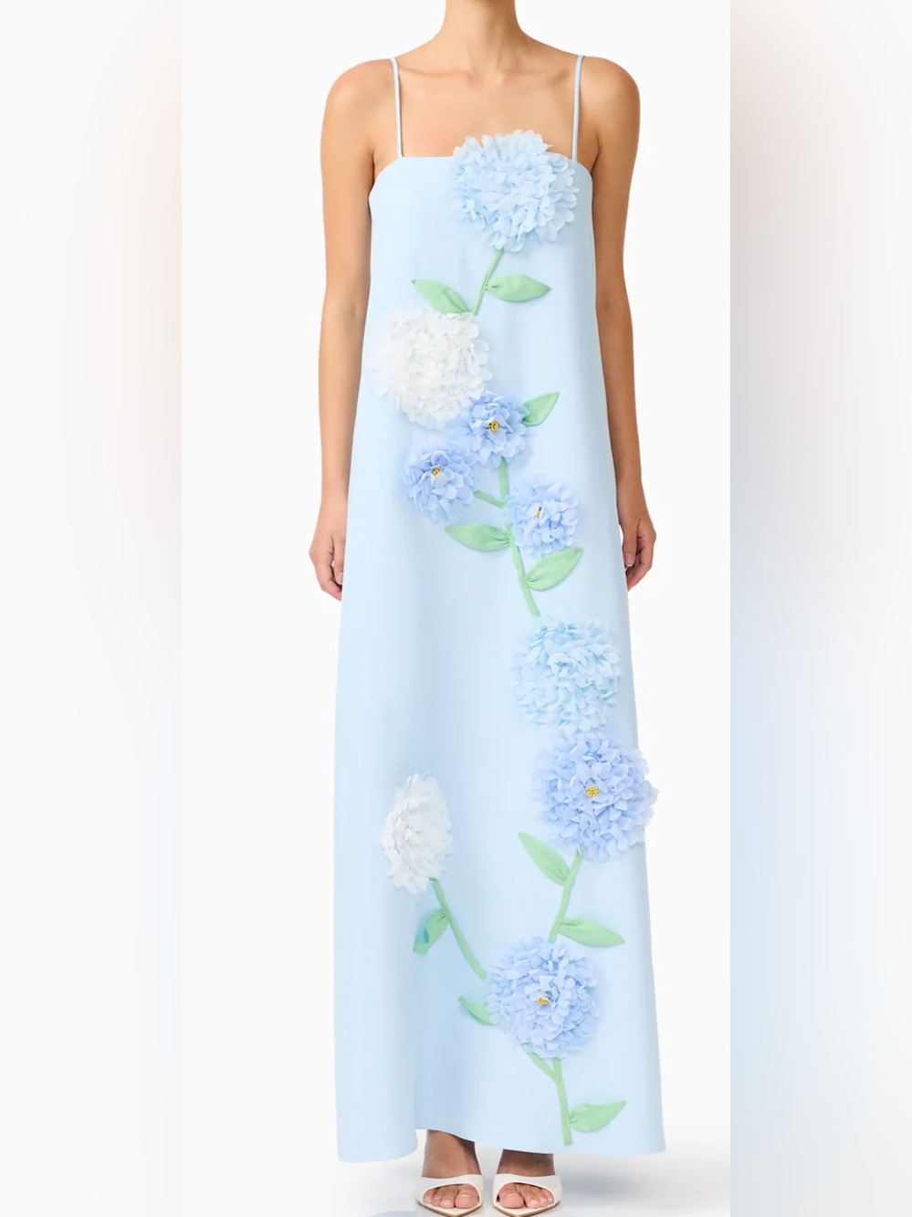 NEW $385 Poppi Floral Appliqué Maxi Dress